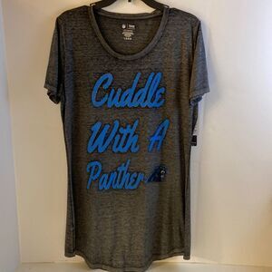New NFL team apparel Panthers pajama gown PJ large L‎ Black Blue